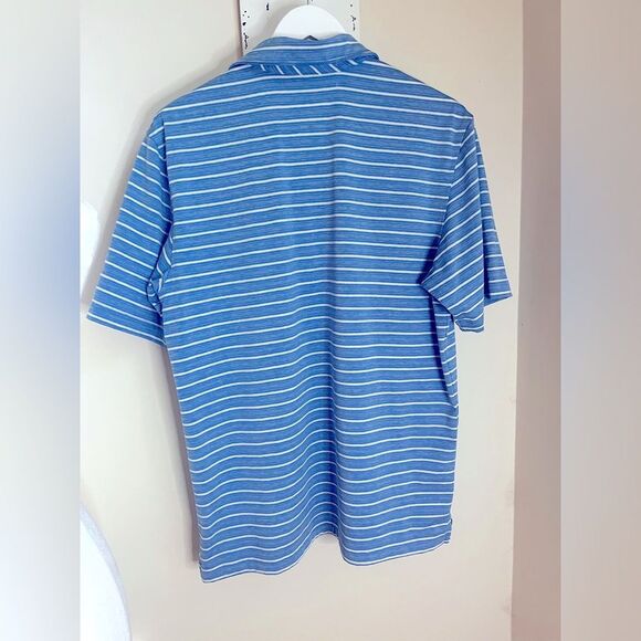 Vineyard Vines Light Blue Striped Polo Shirt; Size Medium. NWOT - Picture 5 of 5